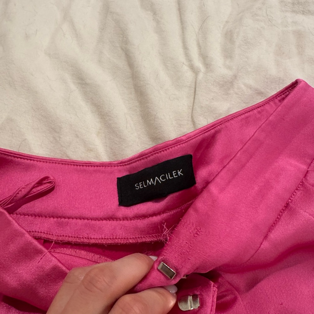 Selma Cilek Women's Pink Satin flared pants